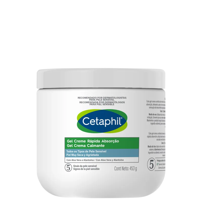 Cetaphil com Aloe Vera Rápida Absorção - Gel Creme Hidratante Corporal 226g - Imagem 5